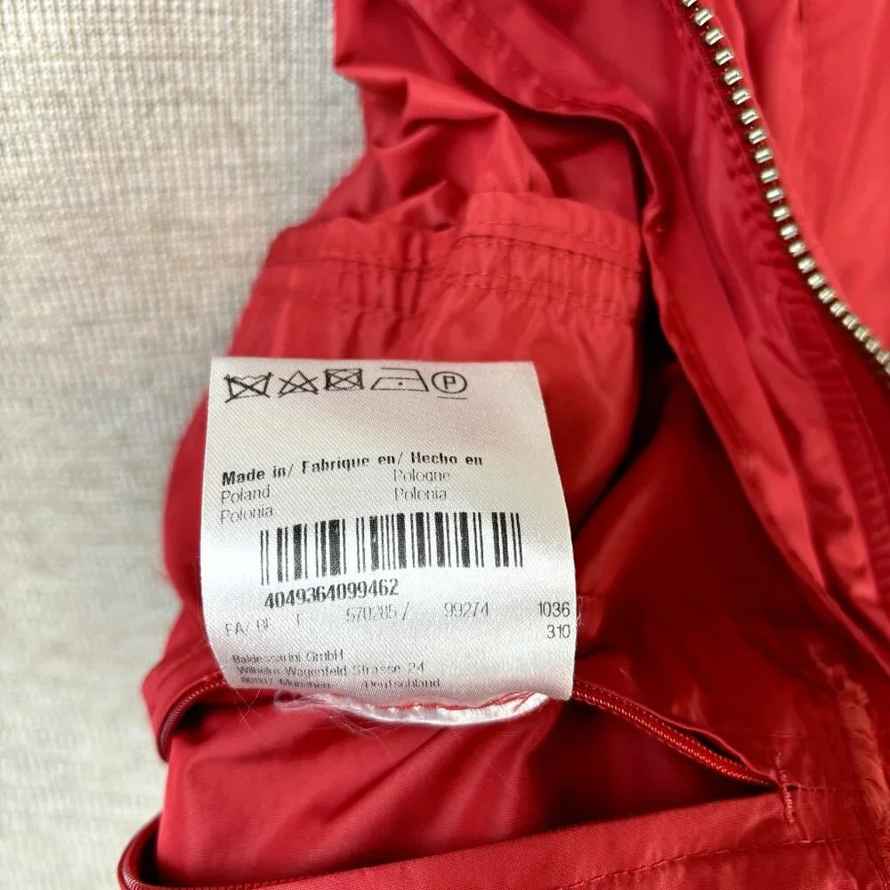 Baldessarini Size 54IT 44US Men's Red Windbreaker Full Zip Jacket Made in Poland